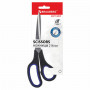 Ножницы BRAUBERG Soft Grip, 216 мм, резиновые вставки, серо-зеленые, 3-х сторонняя заточка,карт.уп с подв, 230763