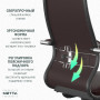 Кресло офисное МЕТТА К-29 хром, кожа, сиденье и спинка мягкие, темно-коричневое