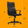 Кресло офисное BRABIX Delta EX-520, ткань, черное, 531578