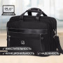 Сумка деловая BRAUBERG Carbon, 31х41х13 см, отделение для планшета и ноутбука 15,6, ткань, графит, 240509