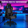 Кресло компьютерное BRABIX GT Racer GM-100, две подушки, экокожа, черное/серое, 531926
