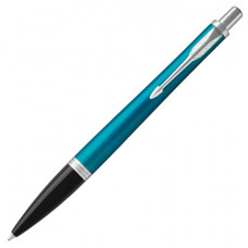Ручка шариковая PARKER Urban Core Vibrant Blue CT, корпус изумрудный глянцевый лак, хромированные детали, синяя, 1931577
