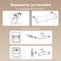 Штора рулонная светонепроницаемая (Блэкаут) BRABIX 160х175 см, белый/серебро, 606021