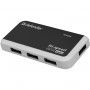 Хаб DEFENDER QUADRO INFIX, USB 2.0, 4 порта, порт для питания, 83504