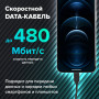 Кабель USB 2.0-Lightning, 1 м, SONNEN Economy, медь, для передачи данных и зарядки iPhone/iPad, 513116
