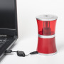 Точилка электрическая BRAUBERG Office style, питание от USB/4 батареек АА, красная, 223568