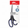 Ножницы BRAUBERG Soft Grip, 216 мм, резиновые вставки, серо-зеленые, 3-х сторонняя заточка,карт.уп с подв, 230763