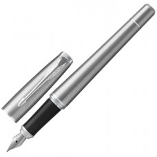 Ручка перьевая PARKER Urban Core Metro Metallic CT, корпус серебристый, хромированные детали, синяя, 1931597