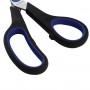 Ножницы BRAUBERG Soft Grip, 216 мм, резиновые вставки, серо-зеленые, 3-х сторонняя заточка,карт.уп с подв, 230763