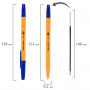 Ручка шариковая BRAUBERG ORANGE Line, СИНЯЯ, корпус оранжевый, узел 1 мм, линия письма 0,5 мм, 143331
