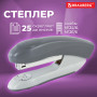 Степлер №24/6, 26/6 BRAUBERG Original, до 25 листов, серый, 222535
