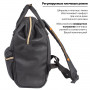 Рюкзак BRAUBERG молодежный, Блэк, искуственная кожа, черный, 34х23х15 см, 227081