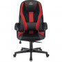 Кресло компьютерное VIKING-9/BL+RED, подушка, экокожа/ткань, черное/красное