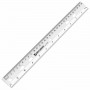 Линейка пластиковая 30 см, BRAUBERG Crystal, прозрачная, 210284