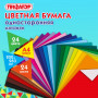 Цветная бумага А4 газетная, 24 листа 24 цвета, на скобе, ПИФАГОР, 200х283 мм, Умный котик, 128002