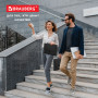 Папка-портфель пластиковая BRAUBERG ДИПЛОМАТ, А4 (332х245х35 мм), 13 отделений, с окантовкой, фактура бисер, черный, 26025, 226025