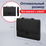 Папка-портфель пластиковая BRAUBERG ДИПЛОМАТ, А4 (332х245х35 мм), 13 отделений, с окантовкой, фактура бисер, черный, 26025, 226025