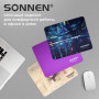 Коврик для мыши SONNEN PURPLE, резина + ткань, 220х180х3 мм, 513307