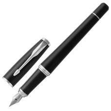 Ручка перьевая PARKER Urban Core Muted Black CT, корпус черный матовый лак, хромированные детали, синяя, 1931592