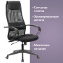 Кресло офисное BRABIX PREMIUM Stalker EX-608 PL, ткань-сетка/кожзам, черное, 532090