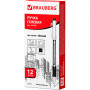 Ручка гелевая с грипом BRAUBERG Contact, ЧЕРНАЯ, корпус черный, игольчатый узел 0,5 мм, линия письма 0,35 мм, 141185