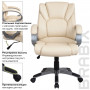 Кресло офисное BRABIX Eldorado EX-504, экокожа, бежевое, 531167