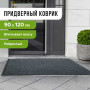 Коврик входной ворсовый влаго-грязезащитный ЛАЙМА, 90х120 см, ребристый, толщина 7 мм, серый, 602872