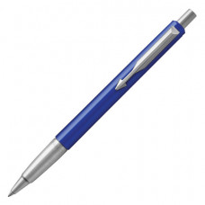 Ручка шариковая PARKER Vector Standard Blue CT, корпус синий, детали из нержавеющей стали, синяя, 2025419