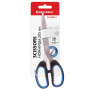 Ножницы BRAUBERG Classic+, 205 мм, классической формы, резиновые вставки, черно-синие, 236449