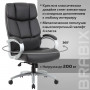 Кресло офисное BRABIX PREMIUM Blocks HD-008, НАГРУЗКА до 200 кг, экокожа, серое, 531944