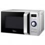 Микроволновая печь MIDEA AM820NN1-S объем 20 л, мощность 800 Вт, механическое управление, серебристая