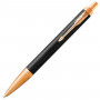 Ручка шариковая PARKER IM Premium Black GT, корпус черный матовый с гравировкой, позолоченные детали, синяя, 1931667