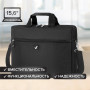 Сумка деловая BRAUBERG Tempo, 30х40х4 см, отделение для планшета и ноутбука 15,6, ткань, черная, 240453
