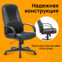 Кресло офисное BRABIX City EX-512, кожзаменитель черный, ткань черная, TW, 531407