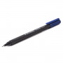 Ручка капиллярная BRAUBERG Carbon, СИНЯЯ, металлический наконечник, трехгранная, линия письма 0,4 мм, 141522