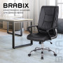 Кресло офисное BRABIX Forward EX-570, хром, экокожа, черное, 531837