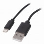 Кабель USB 2.0-Lightning, 1 м, SONNEN Economy, медь, для передачи данных и зарядки iPhone/iPad, 513116