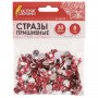 Стразы для творчества Круглые, красные, 8 мм, 30 грамм, ОСТРОВ СОКРОВИЩ, 661208
