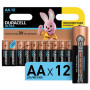 Батарейки КОМПЛЕКТ 12 шт., DURACELL Ultra Power, AA (LR06, 15А), алкалиновые, пальчиковые, блистер