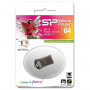 Флеш-диск 64 GB, SILICON POWER Touch T01, USB 2.0, металлический корпус, черный, SP64GBUF2T01V1K
