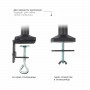 Кронштейн для монитора настольный KROMAX OFFICE-1, VESA 75/100, 10-24, до 10 кг, 5 степ. свободы, 20030
