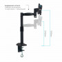 Кронштейн для монитора настольный KROMAX OFFICE-1, VESA 75/100, 10-24, до 10 кг, 5 степ. свободы, 20030