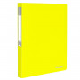 Папка на 2 кольцах BRAUBERG Neon, 25 мм, внутренний карман, неоновая, желтая, до 170 листов, 0,7 мм, 227457