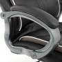 Кресло офисное BRABIX PREMIUM Strong HD-009, НАГРУЗКА до 200 кг, экокожа черная, ткань серая, 531945