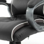 Кресло офисное BRABIX PREMIUM Strong HD-009, НАГРУЗКА до 200 кг, экокожа черная, ткань серая, 531945