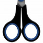 Ножницы BRAUBERG Soft Grip, 140 мм, резиновые вставки, серо-зеленые, 3-х стор. заточка, карт. уп. с подв., 230760