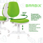 Кресло BRABIX Fancy MG-201W, без подлокотников, пластик белый, салатовое, 532414, MG-201W_532414