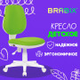 Кресло BRABIX Fancy MG-201W, без подлокотников, пластик белый, салатовое, 532414, MG-201W_532414