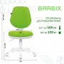 Кресло BRABIX Fancy MG-201W, без подлокотников, пластик белый, салатовое, 532414, MG-201W_532414