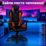 Кресло компьютерное BRABIX GT Racer GM-100, две подушки, экокожа, черное/оранжевое, 531925